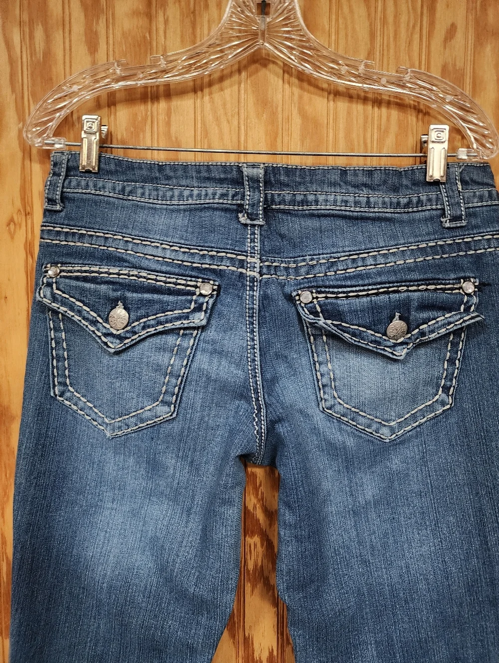 Paisley Sky Women's Medium Blue Flared Jeans - Picture 7 of 7